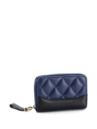 Chanel Gabrielle Zip Coin Purse Quilted Aged Calfskin Small pouch - women - Calf Leather - One Size - Black