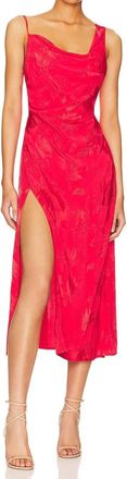 For Love & Lemons Ilana Midi Dress In Red