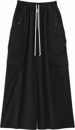 Rick Owens Double Cargo Jumbo Belas Broek - Heren - Wijde Broeken - Zwart - M - Broeken