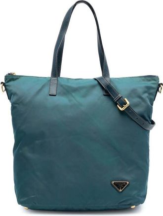 Prada Pre-owned Prada Saffiano Trimmed Tessuto Zip Top Convertible Tote SOYHSZOD080XJ7J1