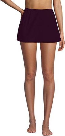 Lands End Slender Separates Tummy Control Swim Skirt Swim Bottoms in Dark Wine at Nordstrom, Size 14