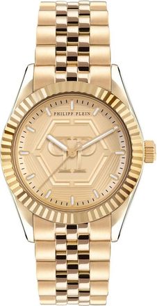 Philipp Plein Date Superlative Horloge - Dames - Horloges - Geel - ONE Size - Accessoires