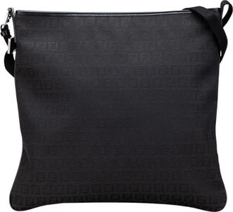 Fendi Pre-owned Classic Textile Shoulder Bag - Dames - Vintage Schoudertas - Zwart - ONE Size - Vintage