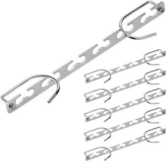 No Brand 6 Perchas Met&aacute;licas Que Ahorran Espacio - Percha Multifuncional 6 En 1 - Ideal Para Faldas O Pantalones - Organizador De Armario