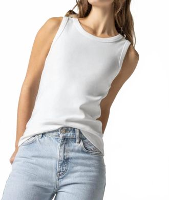 Lilla P Jewel Tank Top In White