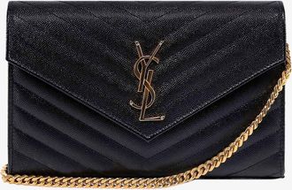 Saint Laurent Pochette Cassandre in pelle grain-de-poudre con tracolla - SAINT LAURENT - gender_Woman