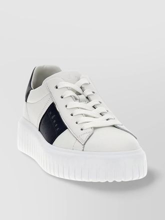 Hogan leather panelled low-top sneakers