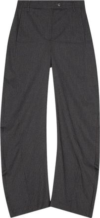 Remain Stijlvolle gebogen broek - Dames - Wijde Broeken - Grijs - L - Broeken