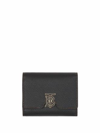 Burberry monogram grained leather wallet - Black