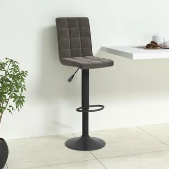 vidaXL Taburete De Cocina De Terciopelo Gris Oscuro Vidaxl
