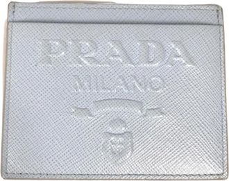 Prada Tweedehands leren portemonnees - Dames - Vintage Accessoires - Grijs - ONE Size - Vintage