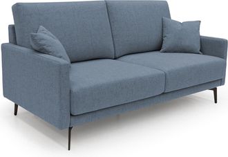 Divani.Store Saturno Sof&aacute; Moderno En Tela Suave E Impermeable 160 Cm Azul