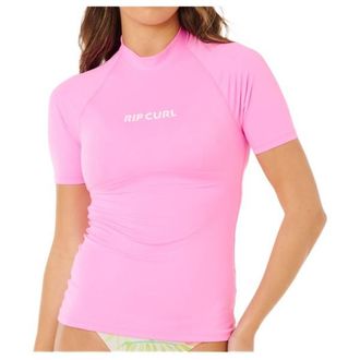 Rip Curl Molokai S/S Solid UPF Rashguard Lycra f&uuml;r Damen | rosa