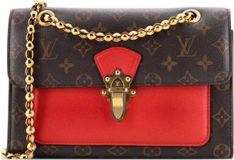Louis Vuitton Victoire Handbag Monogram Canvas and Leather shoulder bag - Rood
