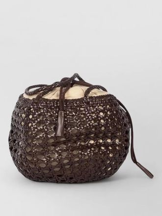 Dragon Diffusion juventus woven crossbody bag dual handles