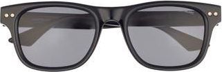Montblanc 53mm Square Sunglasses in Black Black Smoke at Nordstrom Rack
