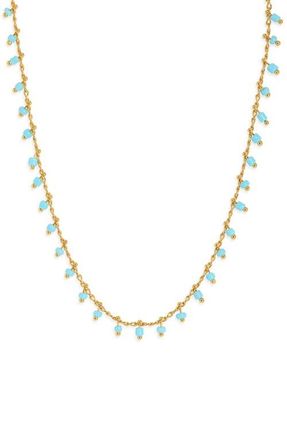 Madewell Enamel Chain Choker Necklace. in Turquoise Multi at Nordstrom