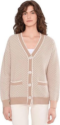 Varley Tarran Stitch Knit Cardigan Womens Sweater Light Taupe : XXS, Cotton