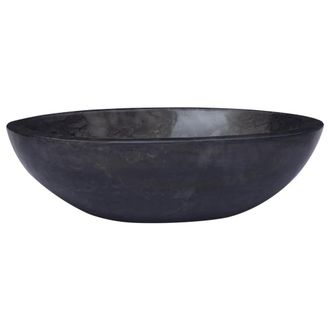 Berkfield Home Sink Black 53x40x15 cm Marble | Size: 53 x 40 x 15 cm