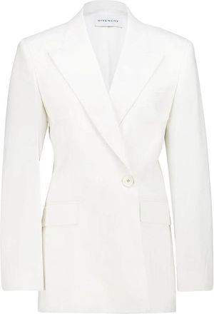 Givenchy Double-breasted jas van wol en mohair - Dames - Blazers - Wit - S - Wol - Jassen