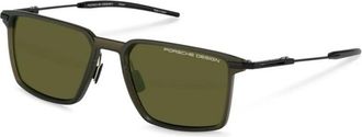 Porsche Design Vierkante Zonnebril - Heren - Zonnebrillen - Zwart - 55 MM - Accessoires