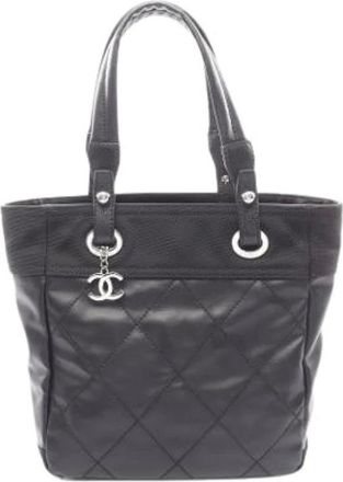 Chanel Pre-owned Handbags, female, Black, Size: ONE SIZE Pre-owned Canvas Tote Bag