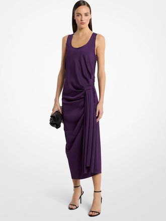 Michael Kors Draped Satin Tank Dress