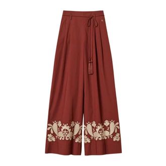 Twinset Dames, Broeken, Rood, Maat: L