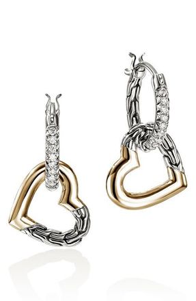John Hardy Essentials Heart Drop Earrings in Silver at Nordstrom