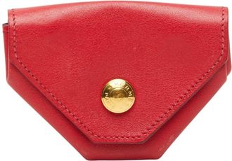 Herm&egrave;s Red Color Rouge Casaque Coin Purse/Coin Case (Pre-Owned)