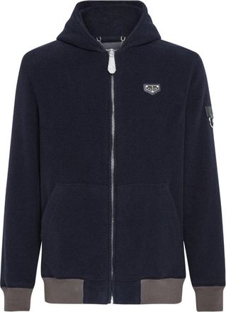 Philipp Plein Tracksuit Hoodie & Broeken Signature - Heren - Vesten met rits - Blauw - XS - Tweed - Hoodies & sweatvesten