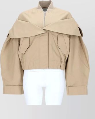 Ganni cotton oversized bomber jacket