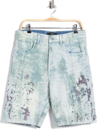 Purple Embroidered Camo Denim Shorts in Light Indigo at Nordstrom Rack, Size 30