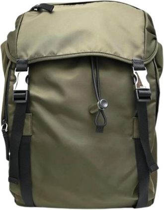 Prada Pre-owned Nylon Backpack - Heren - Vintage Rugzakken - Groen - ONE Size - Nylon - Vintage