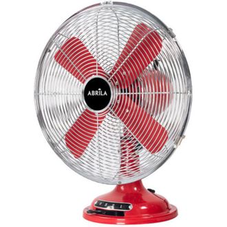 Fabrilamp Ventilador Sobremesa Capitolio Rojo/cromo 37w 3velocidades 4asp Fijo Y Rotatorio 42x35x27cm