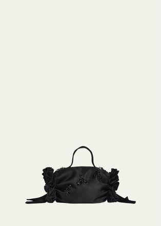 Simone Rocha Mini Embellished Double Ruffle Shoulder Bag