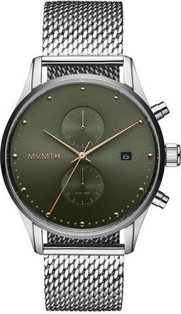 MVMT Voyager Quartz Mesh Bracelet Watch, 42mm in Green at Nordstrom Rack