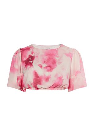 Izia Blouse met tie-dye-patroon Dames Roze Veelkleurig