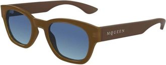 Alexander McQueen Zonnebrillen - Heren - Zonnebrillen - Bruin - 49 MM - Accessoires