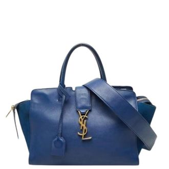 Saint Laurent Pre-owned Handbags, female, Blue, Size: ONE SIZE Pre-owned Vintage Shoulder Bag