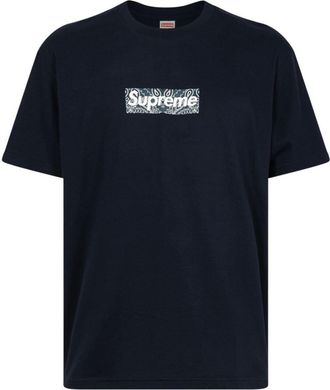 SUPREME Bandana Box Logo T-shirt - unisex - Cotton - M - Blue