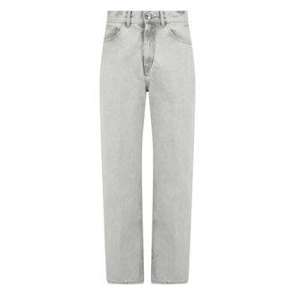 Moorer Dames, Jeans, Grijs, Maat: W27 Katoen