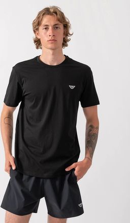 Emporio Armani Mens Emporio Armani Mens Beach T-Shirt with Eagle Logo - Black - Size: 40