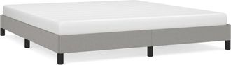 vidaXL Cama Sin Colch&oacute;n Tela Gris Claro 160x200 Cm Vidaxl
