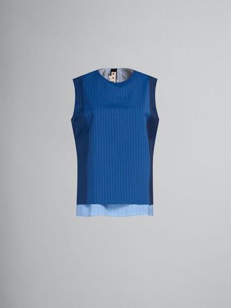 Marni Womens Blue Pinstripe Sleeveless Top, Size 6
