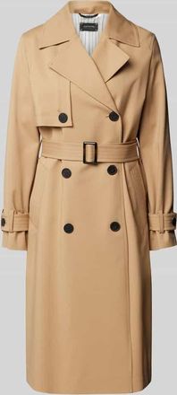 Comma Trenchcoat mit Tailleng&uuml;rtel in Camel, Gr&ouml;&szlig;e 38