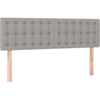 vidaXL Cabeceros 2 Unidades Tela Gris Claro 72x5x78/88 Cm Vidaxl