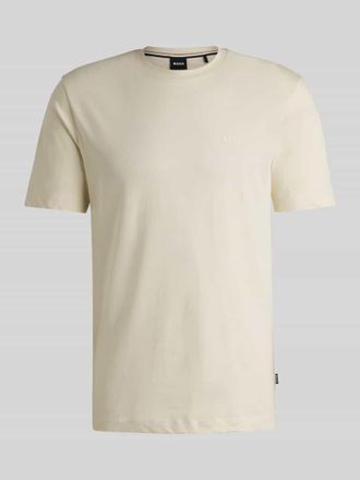 HUGO BOSS Regular Fit T-Shirt aus reiner Baumwolle Modell THOMPSON in Offwhite, Gr&ouml;&szlig;e L