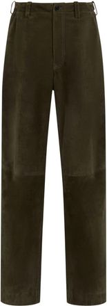 Marni wide-leg leather trousers - men - Calf Leather - 50 - Black