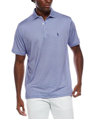 Tailorbyrd Tailorbyrd Geo Floral Printed Performance Polo Shirt